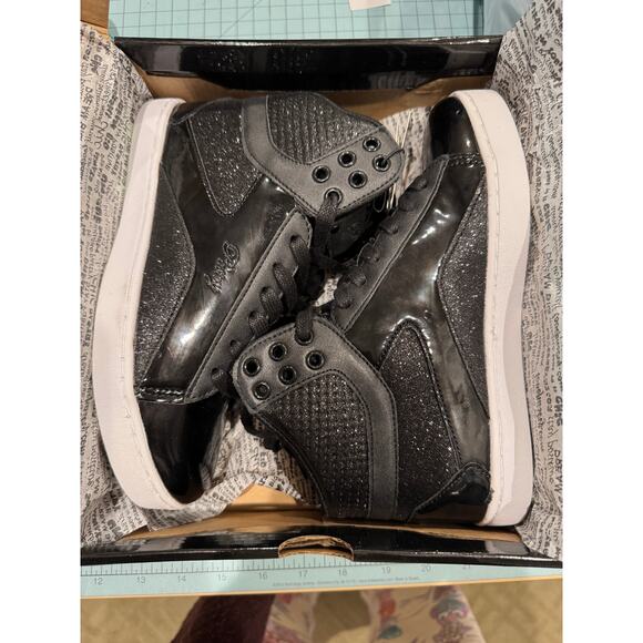 NEW in Box Pastry Pop Tart Sneakers PA15100 Black Glitter Size 6.5 SAME DAY SHIP - Picture 2 of 8